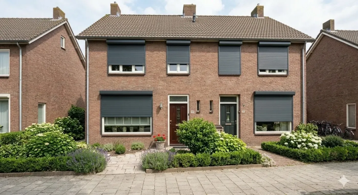 Rolluiken op een woonhuis in Breda